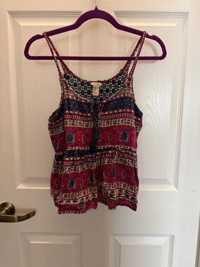 Forever 21 Paisley Print Spaghetti Strap Tank